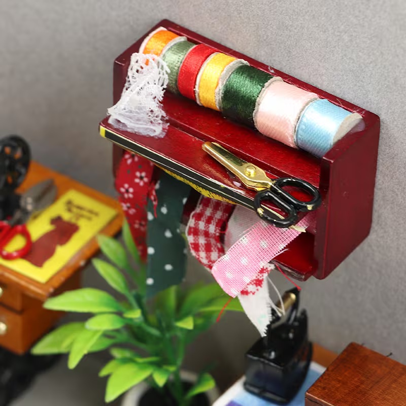 Woodworking Diy - Dollhouse Mini Sewing Box with Lace