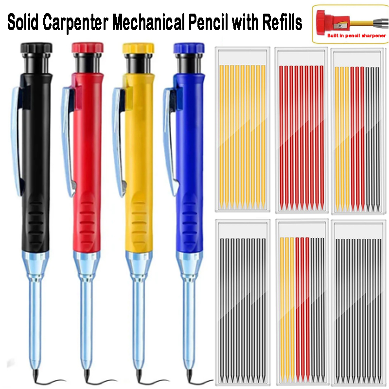 Woodworking School - Solid Carpenter Pencil Woodworking Tools Mechanical