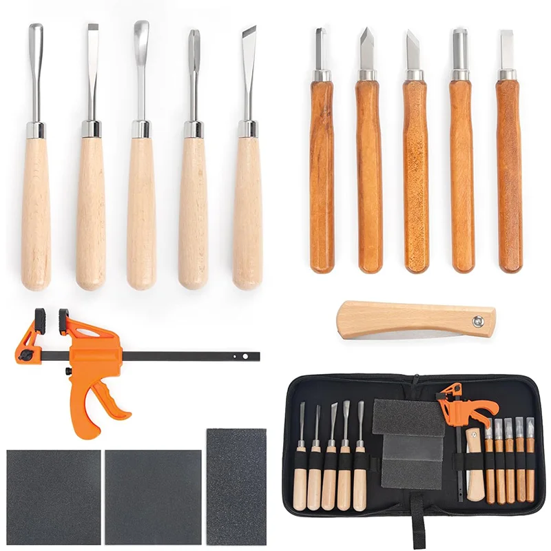 Wood Carving Kit 15Pcs Wood Ca - Woodworking Kits For Adults 评论和价格