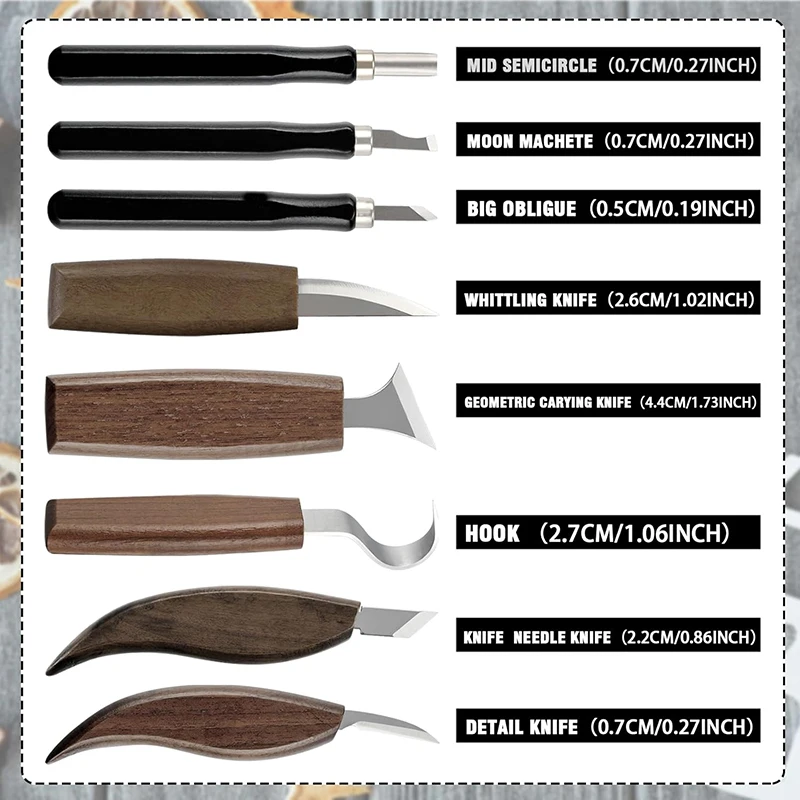 Wood Carving Kit 17Pcs Wood Ca - Woodworking Kits For Adults 评论和价格