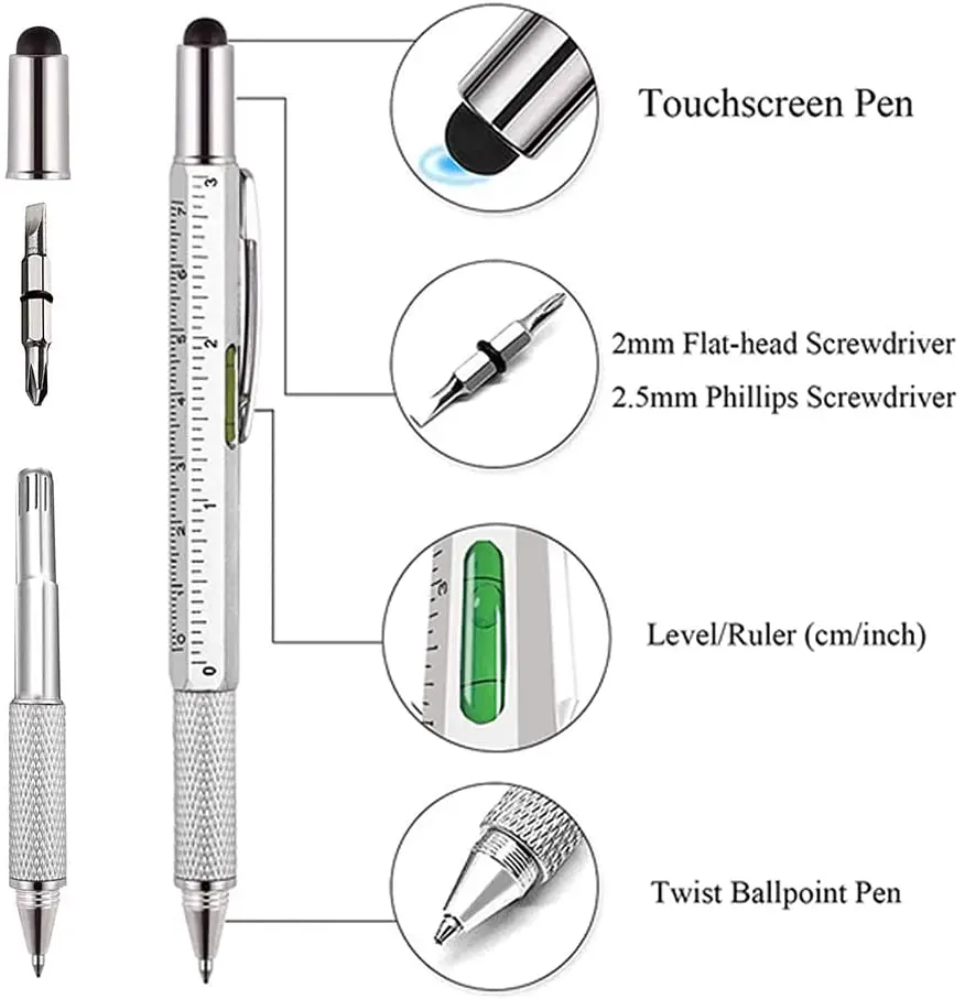 7-in-1 Multi-tool Pen with Scr - Woodworking School 评论和价格