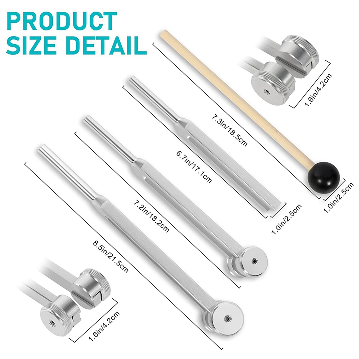 4 Pack Tuning Fork Set(128Hz,  - Woodworking Hammer 评论和价格