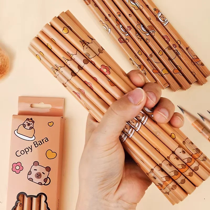 12pcs Kawaii Capybara Pencils  - Woodworking School 评论和价格
