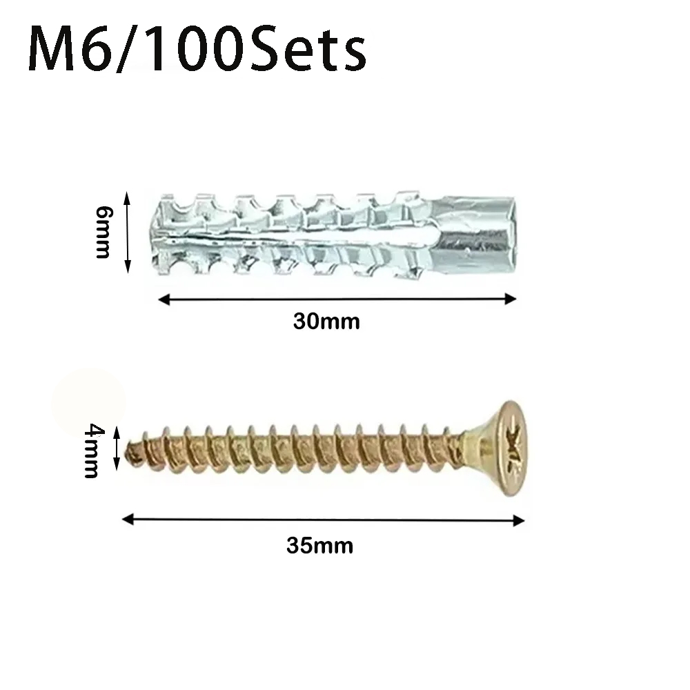 100sets M6 Metal Serrated Expa - Woodworking Youtube Free 评论和价格