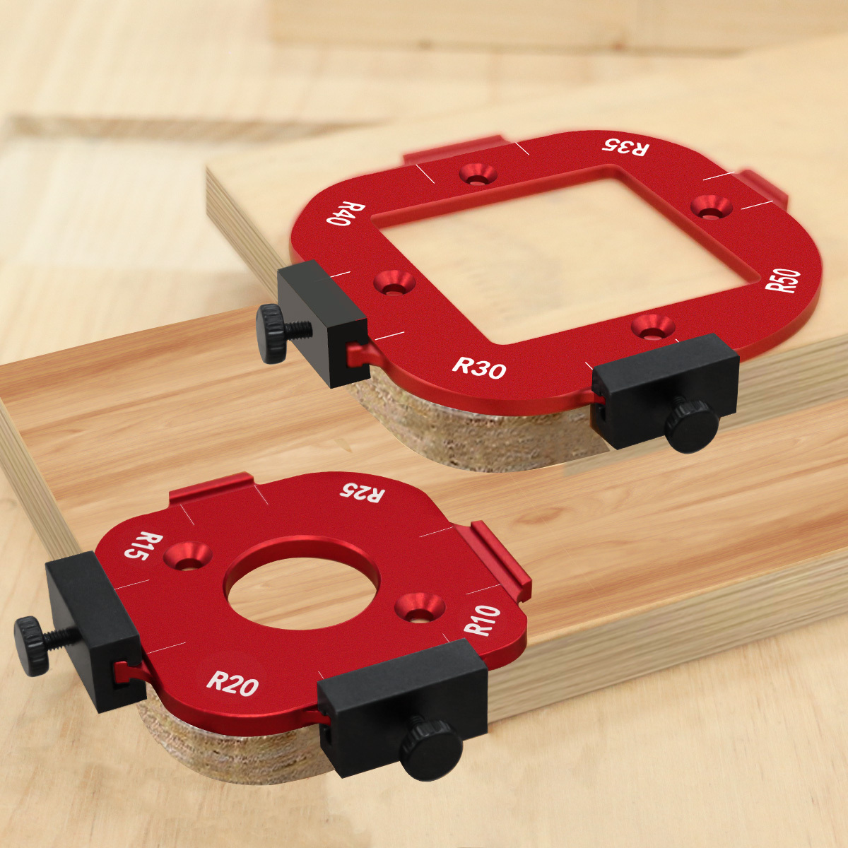 Aluminum round Corner Radius T - Woodworking Router Templates 评论和价格