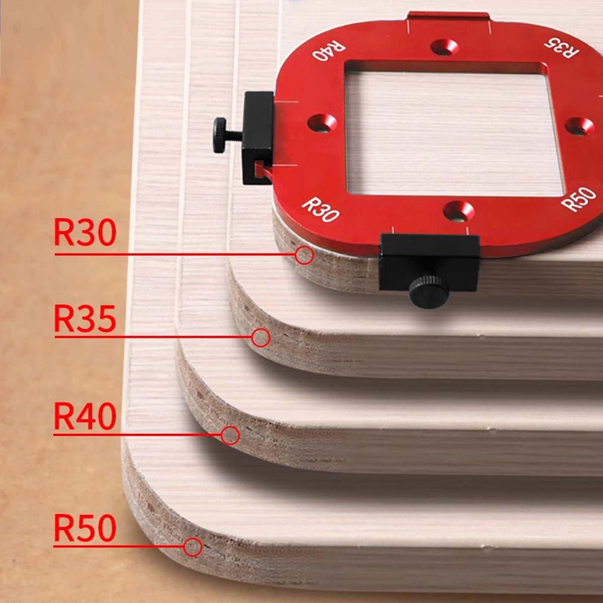 Aluminum round Corner Radius T - Woodworking Router Templates 评论和价格