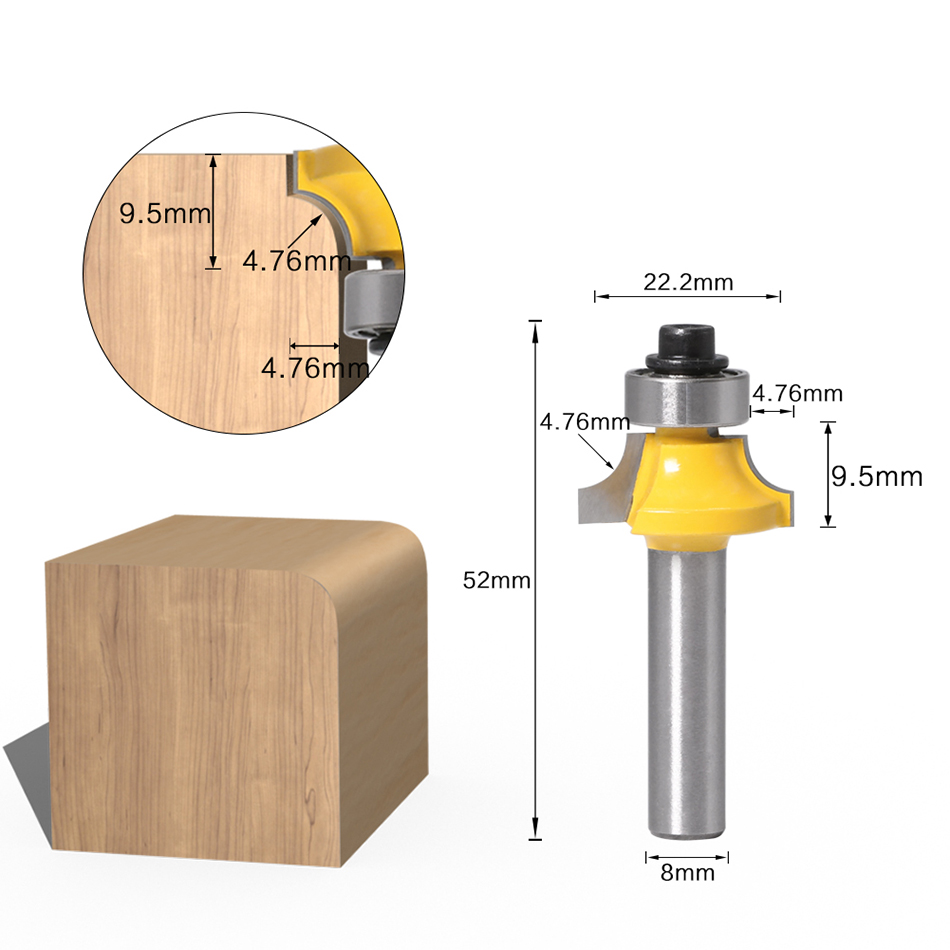 8mm Shank Round Corner Router  - Woodworking Router Templates 评论和价格