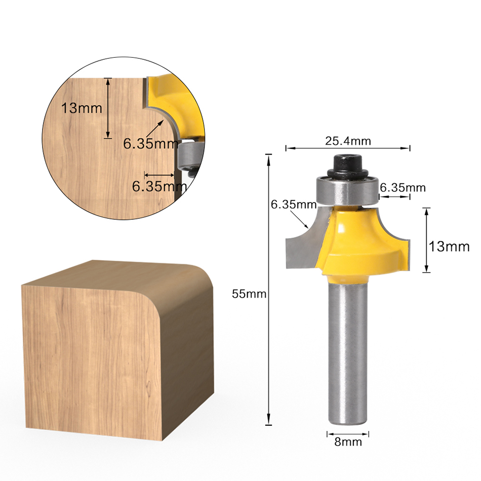 8mm Shank Round Corner Router  - Woodworking Router Templates 评论和价格