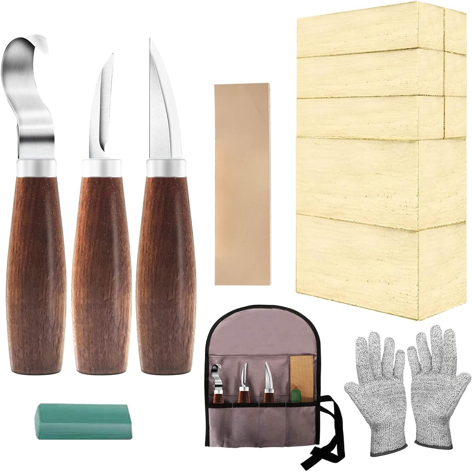 Wood Carving Beginner Kit with - Woodworking Kits For Adults 评论和价格
