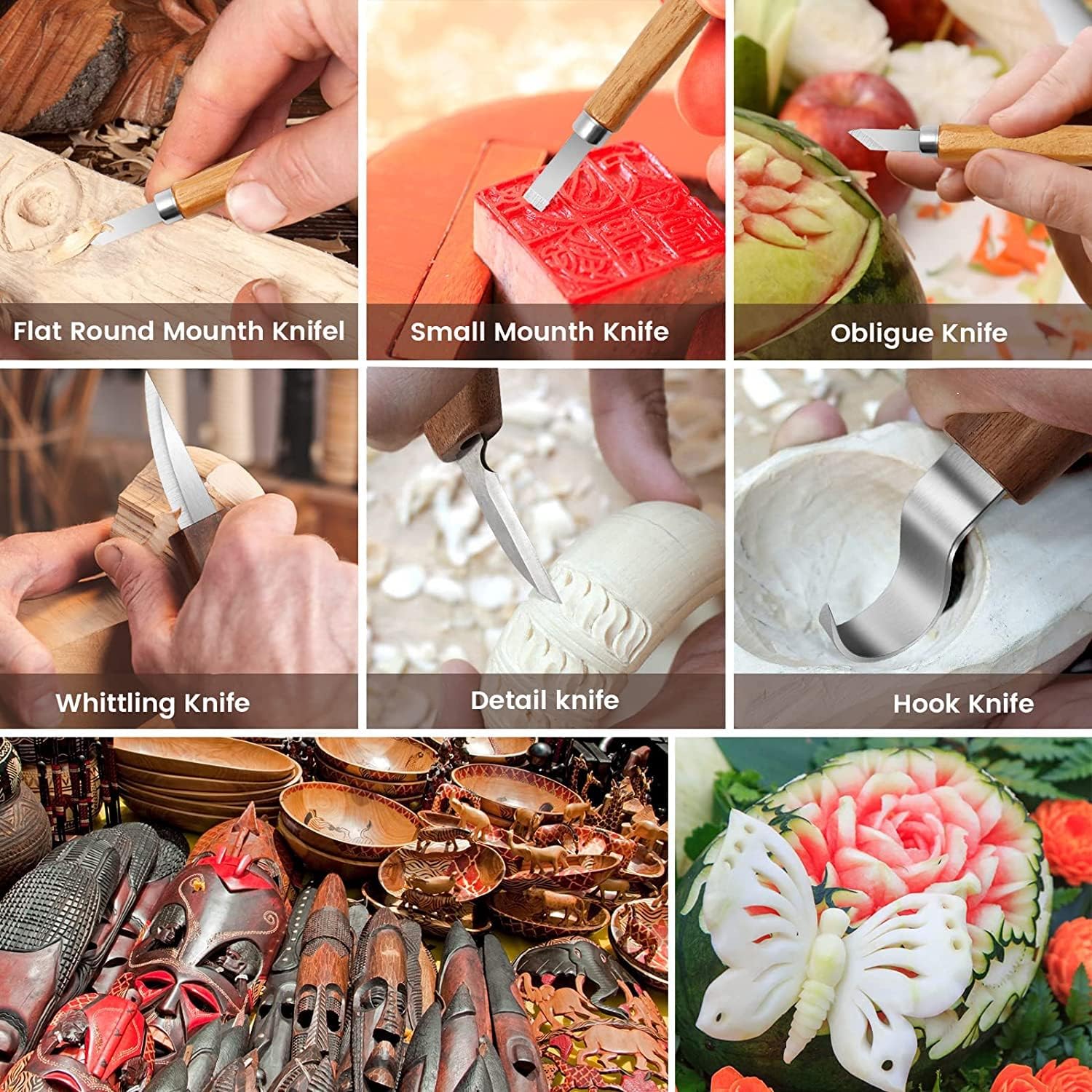 Wood Carving Beginner Kit with - Woodworking Kits For Adults 评论和价格