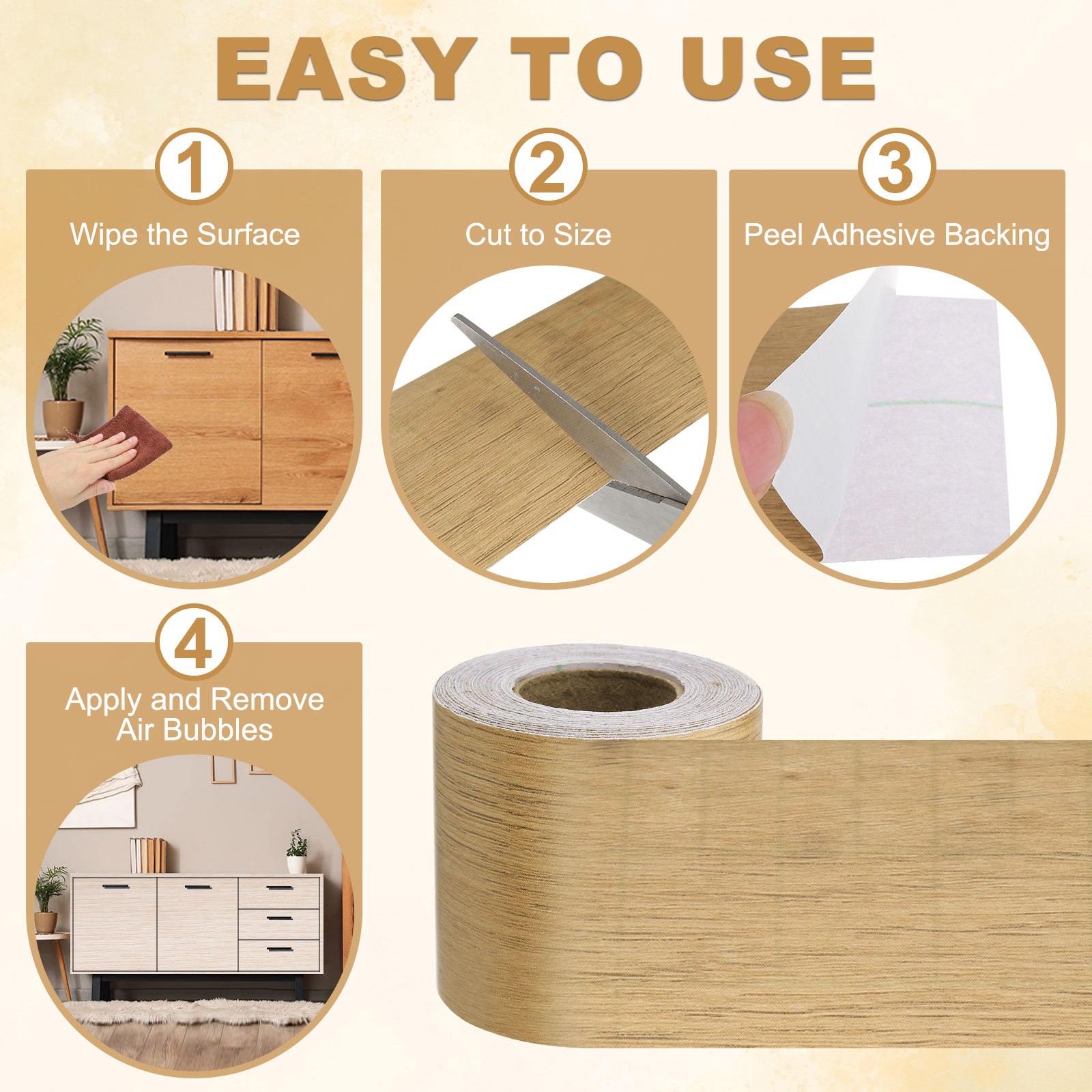 10Meter Wood Grain Repair Tape - Xfasten Woodworking Tape 评论和价格
