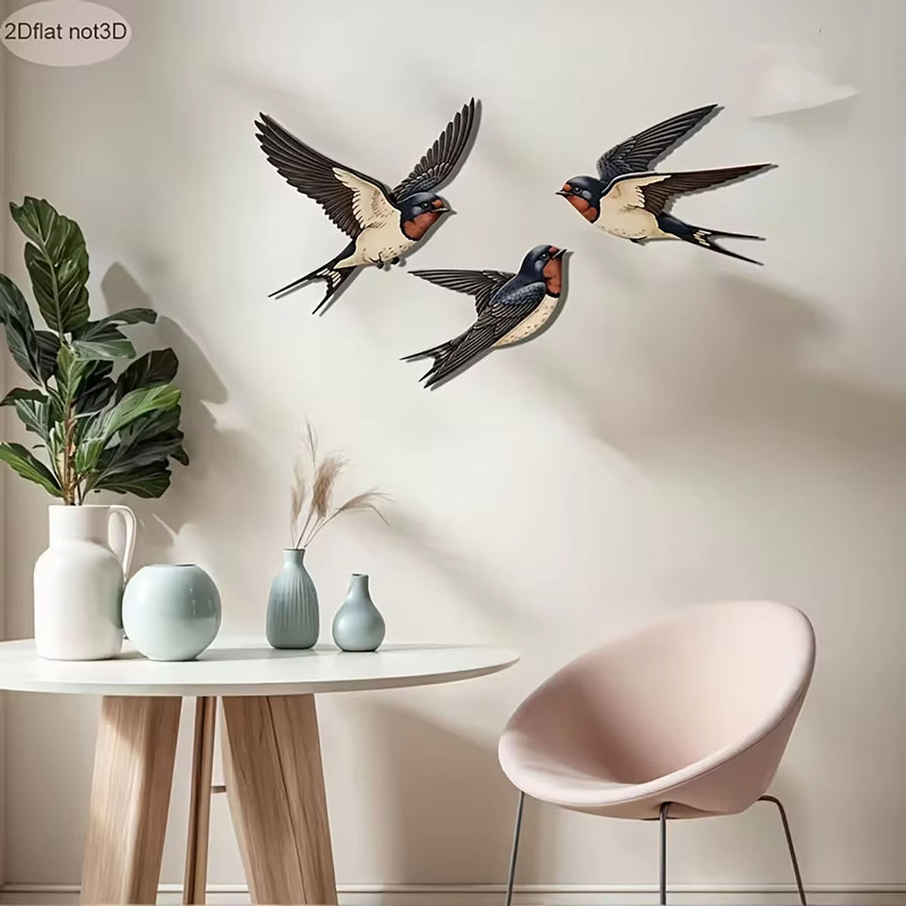 3Pcs 2D Swallow Wooden Wall De - Xfasten Woodworking Tape 评论和价格
