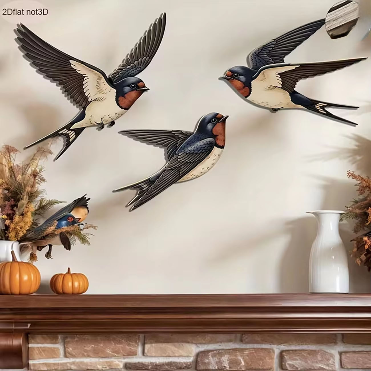 3Pcs 2D Swallow Wooden Wall De - Xfasten Woodworking Tape 评论和价格
