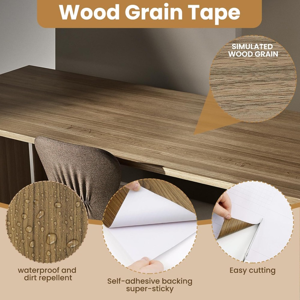Waterproof Wood Grain Self Adh - Xfasten Woodworking Tape 评论和价格